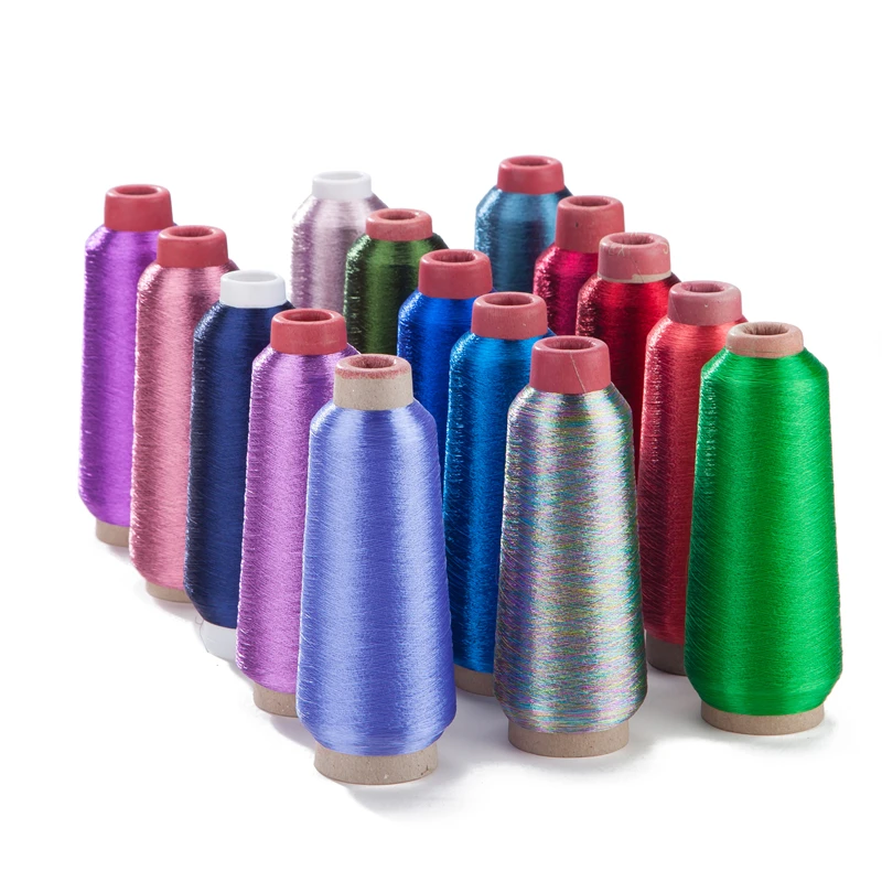 JR High Quality Ms Type ST-Type 3600 Yards Colorful Metallic Yarn Lurex Polyester Machine Thread Embroidery