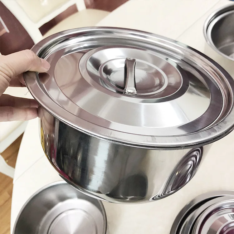 Five-Piece Stainless Steel Thai Cooking Pot Set with Lid Sustainable Metal Flavor Pot for Kitchen Use for Gift