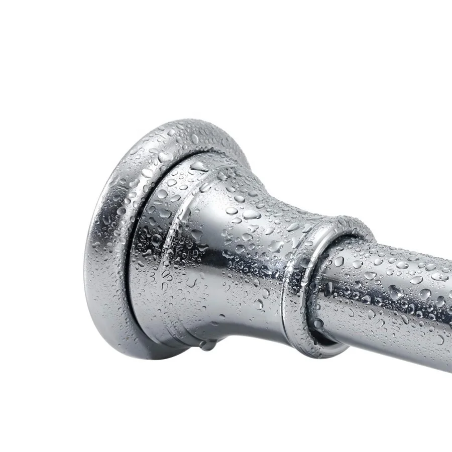 
Good Design Straight Solid Brass Shower Curtain Rod Iron Material Profile 