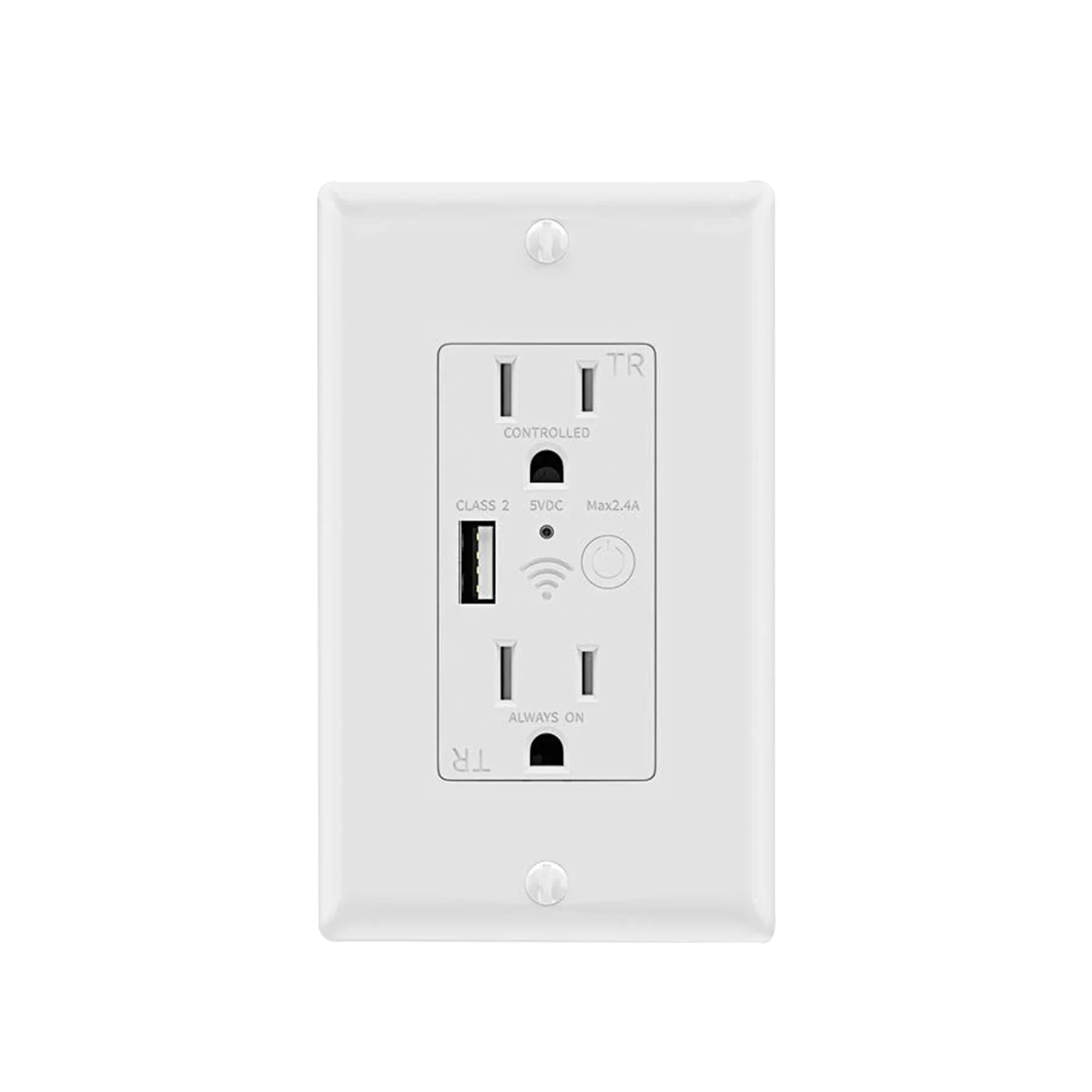 Hot sell UL/CUL USA smart receptacle smart Wi-Fi socket with usb charger ports wifi receptacle