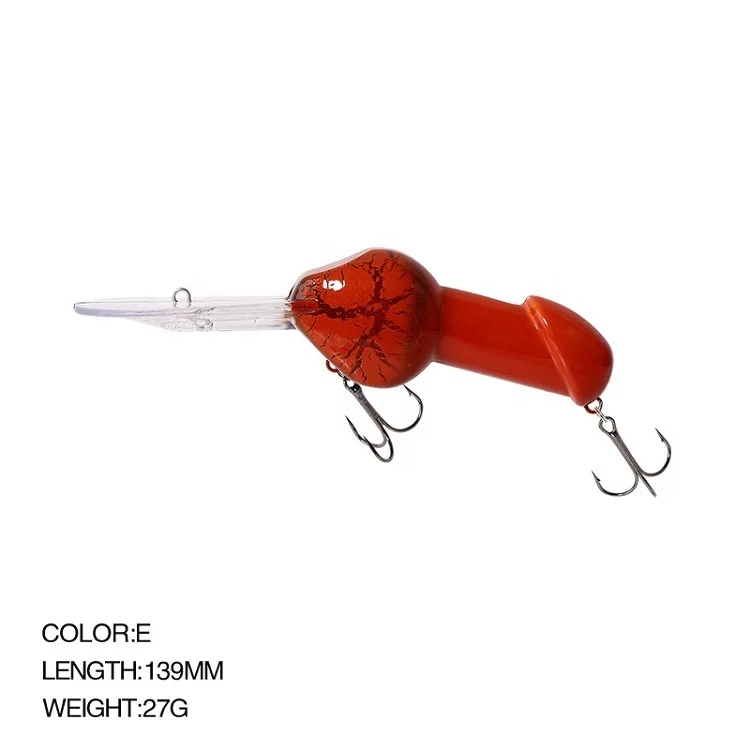 New Design JJ Fishing Bait 139mm 27g Artificial Penis Lure Deep Diving Crankbait Fishing Lure