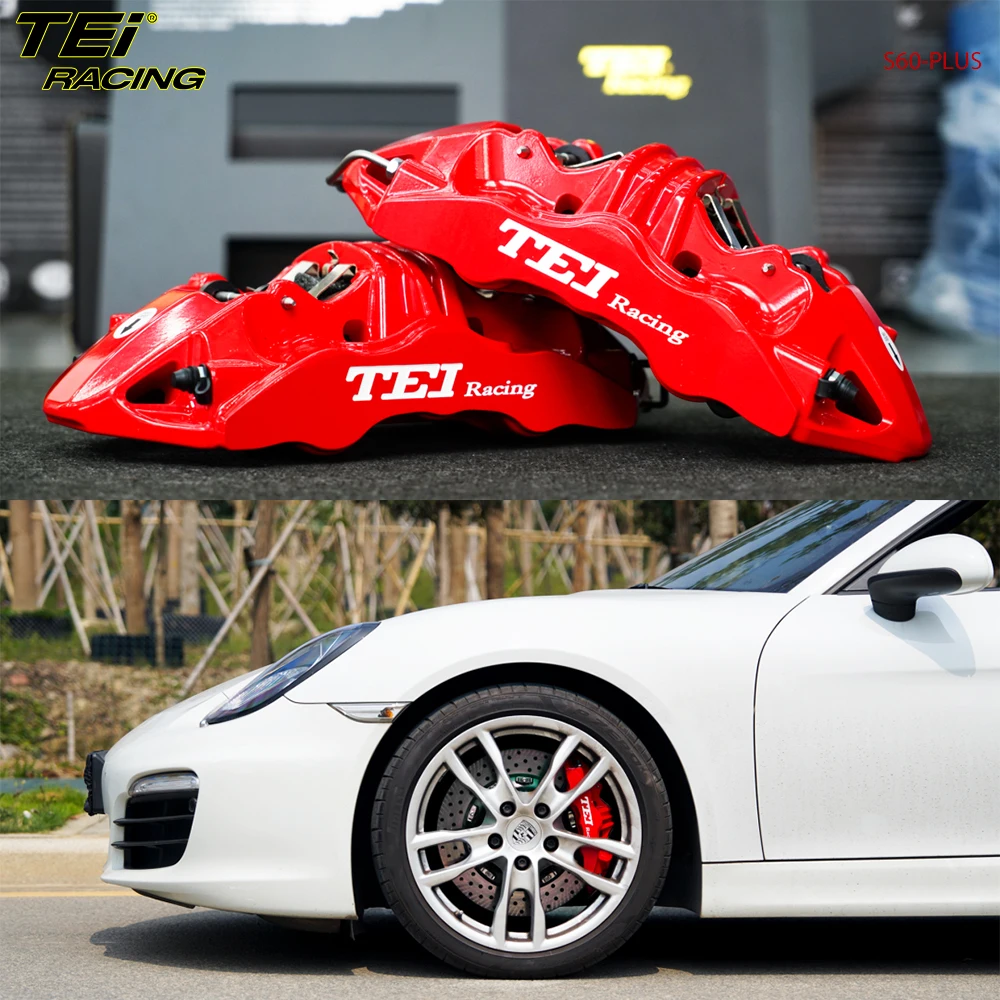 TEI Racing S60-Plus Front Big Brake Kit 6 Piston Caliper with 378*32mm rotor brake system For Porsche Boxster 19 Inch car rim