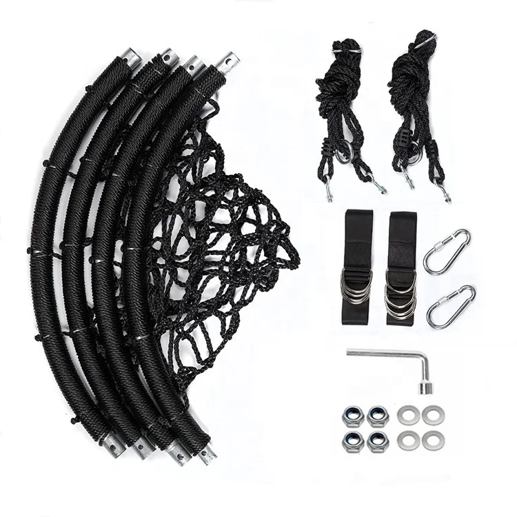 Прочная стальная рама, регулируемые веревки, 40 дюймов, качели паутины