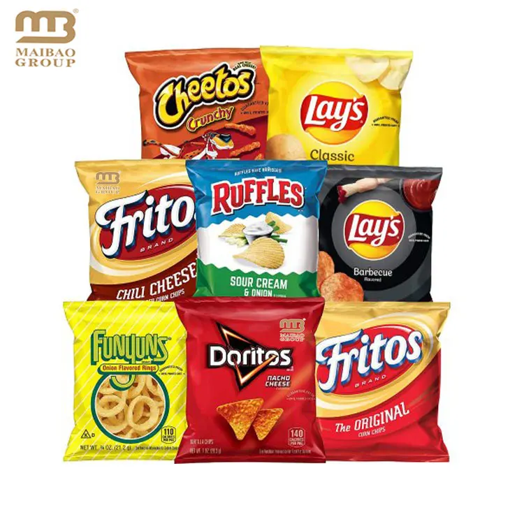 Wholesale Aluminum Foil Plantain Banana Corn Tortilla Potato Chips Packing Plastic Bag With Custom Logo Design Clear Printing