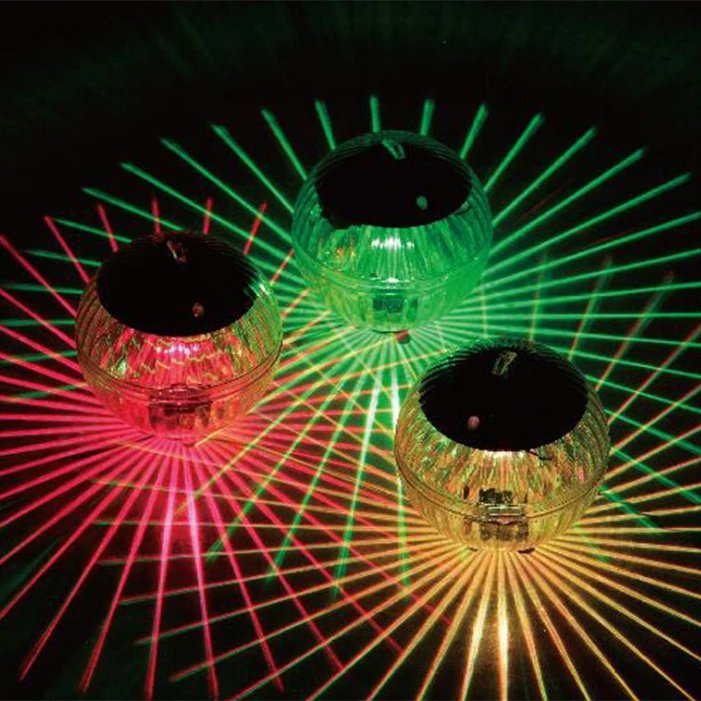 LED RGB Swimming Pool Light Waterproof Submersible Solar Power Floating Lamp
