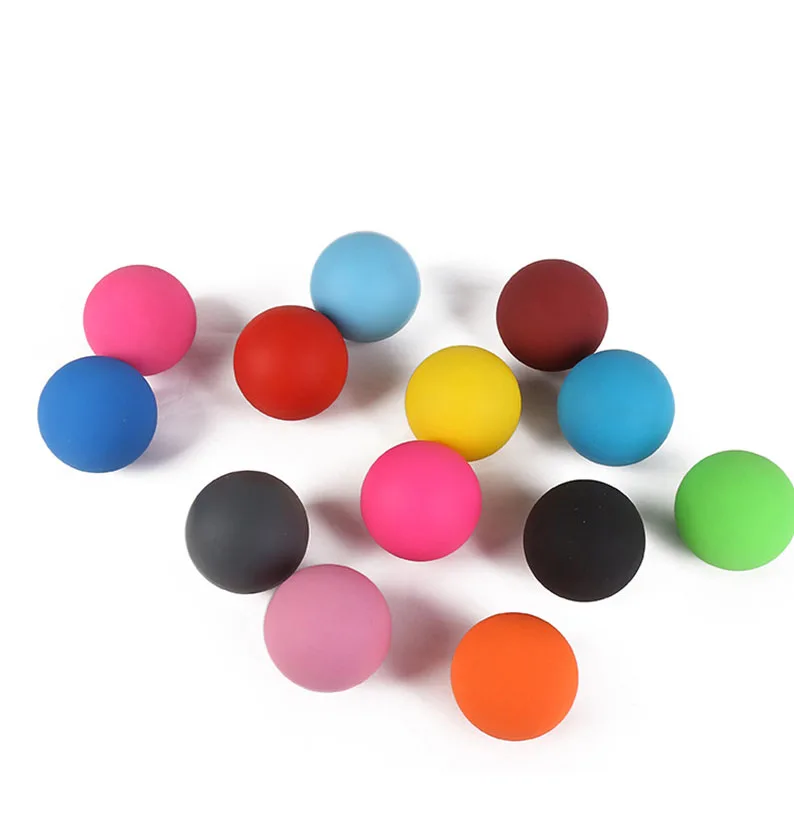 Custom 6.3 CM Diameter Rubber Lacrosse Massage Balls with Custom Printing or Laser Engrave logo for Yoga and Relax