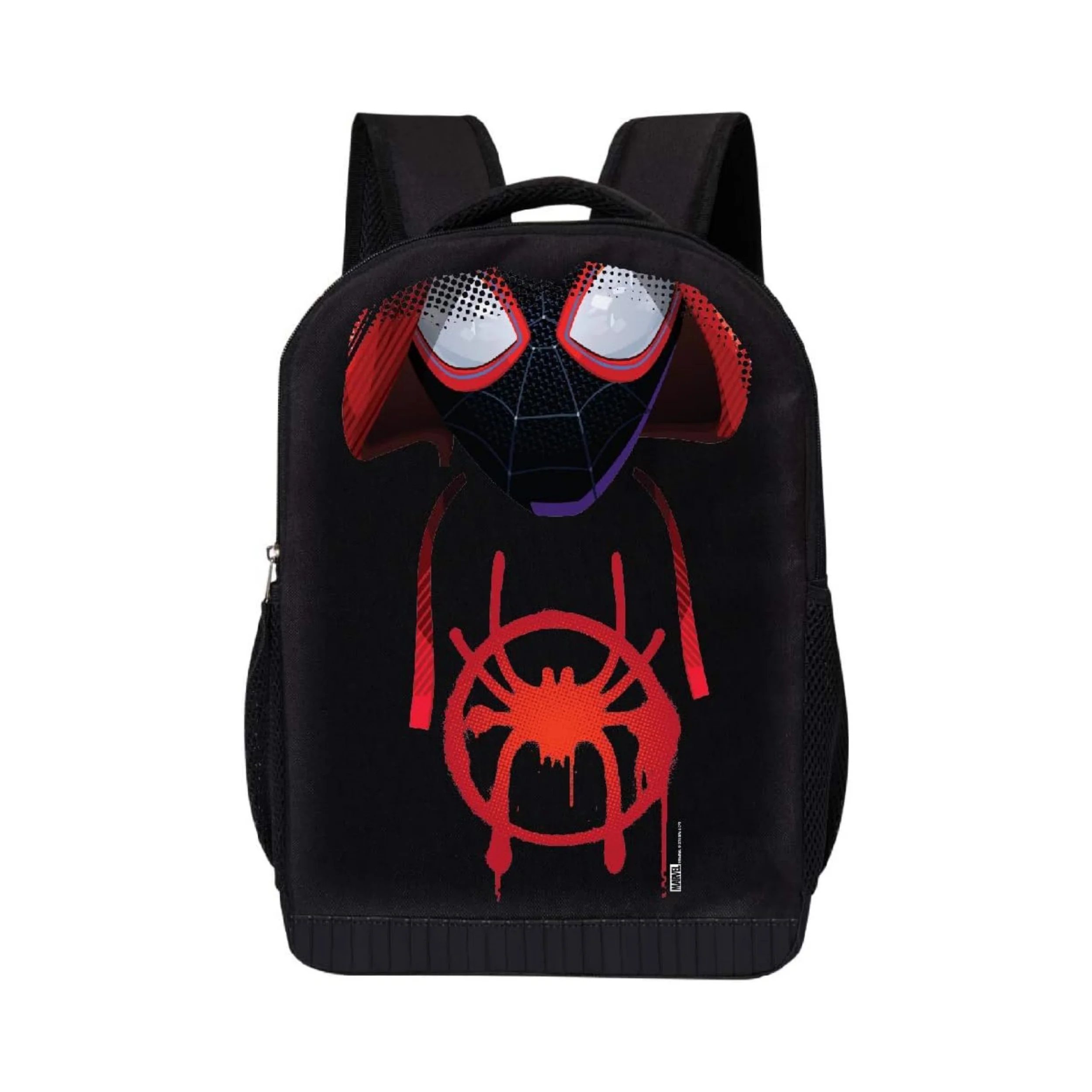 Marvel Comics Classic Spiderman Backpack Black Spiderman 18 Inch Air Mesh Padded Bag