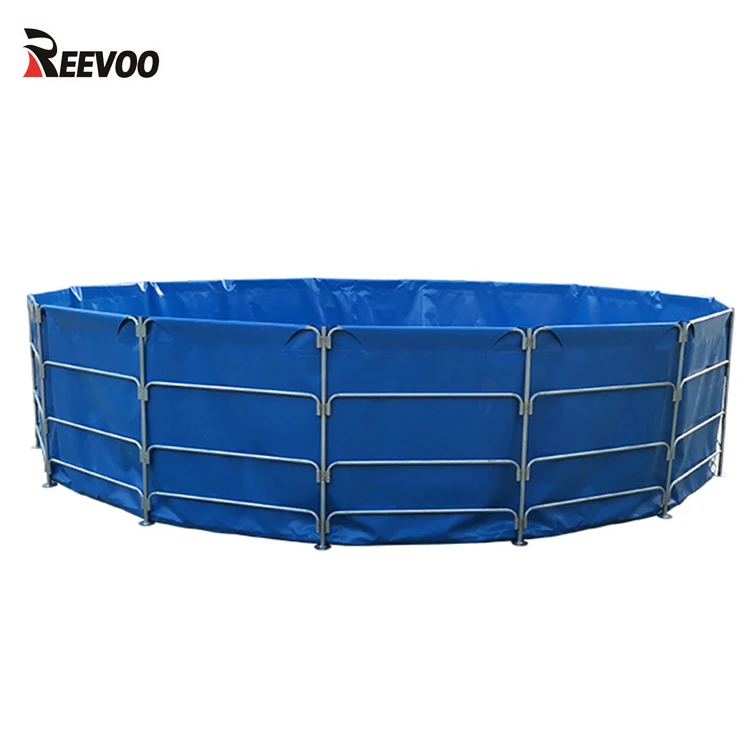 PVC swimming pool with metal frame plastic fish pond foldable reservoir
