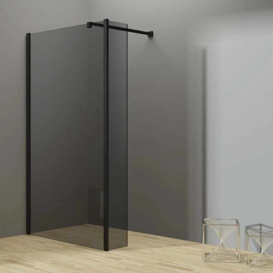 Высококачественный современный алюминиевый матовый черный душевой шкаф, душевая шкала, поворотный стеклянный экран для ванной и душа