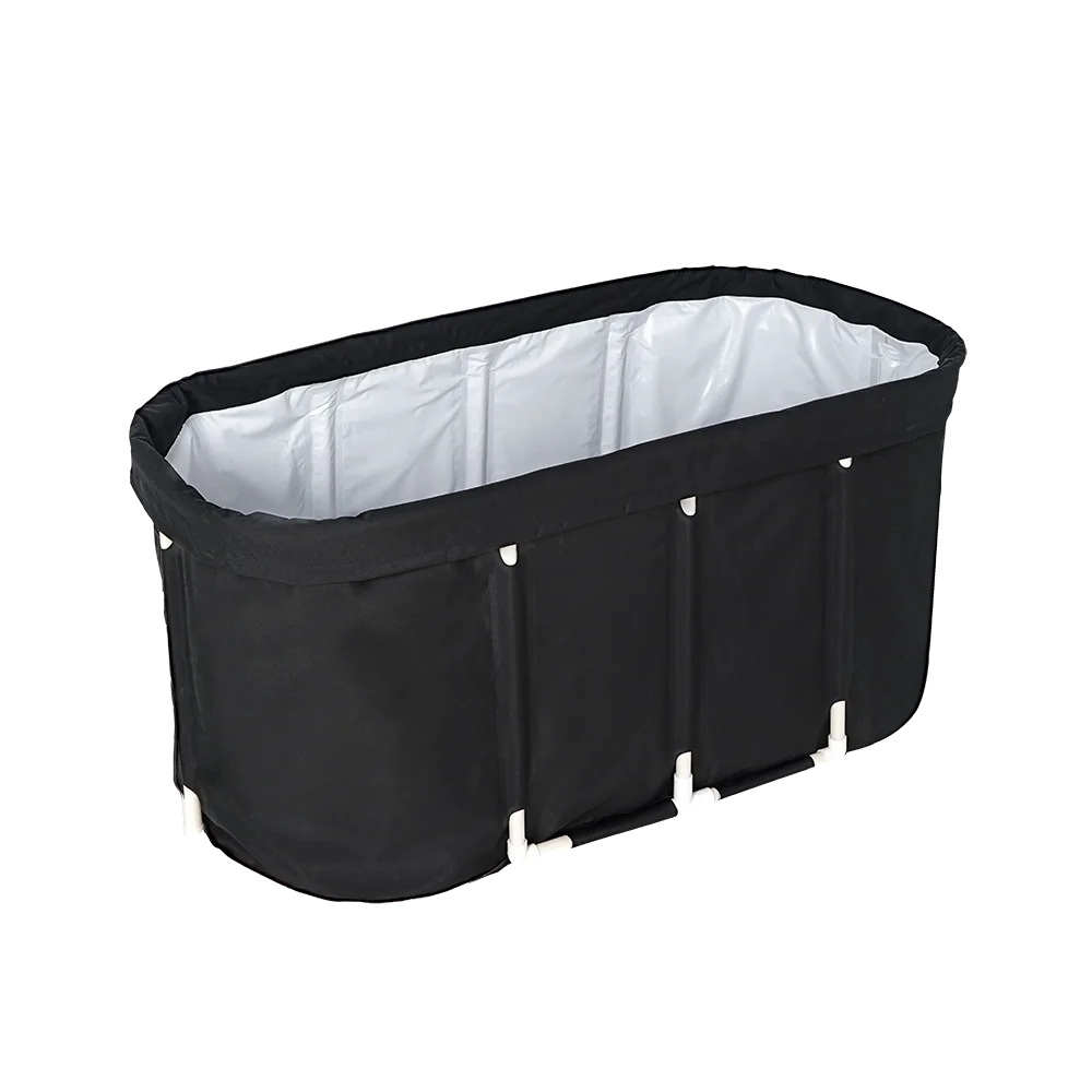 Foldable large size oval shape steel tube pvc portable cold plunge cold water therapy ice bath tub
