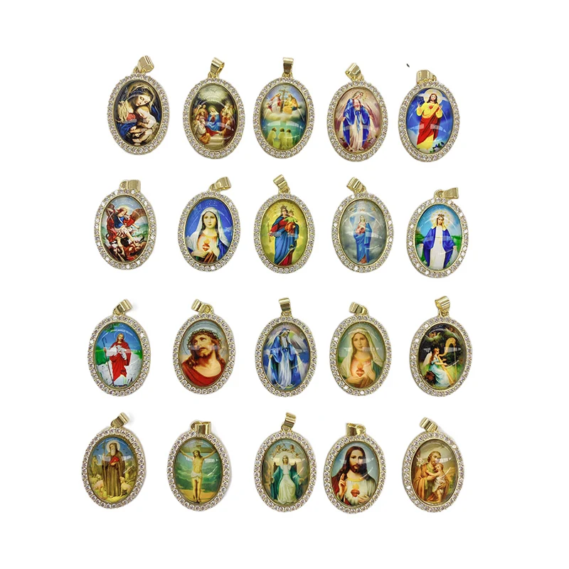 Best Selling cheap Pendant Charm Brass Religious Jewelry Gold Plated 14k 18k Oro Laminado Religious Pendant