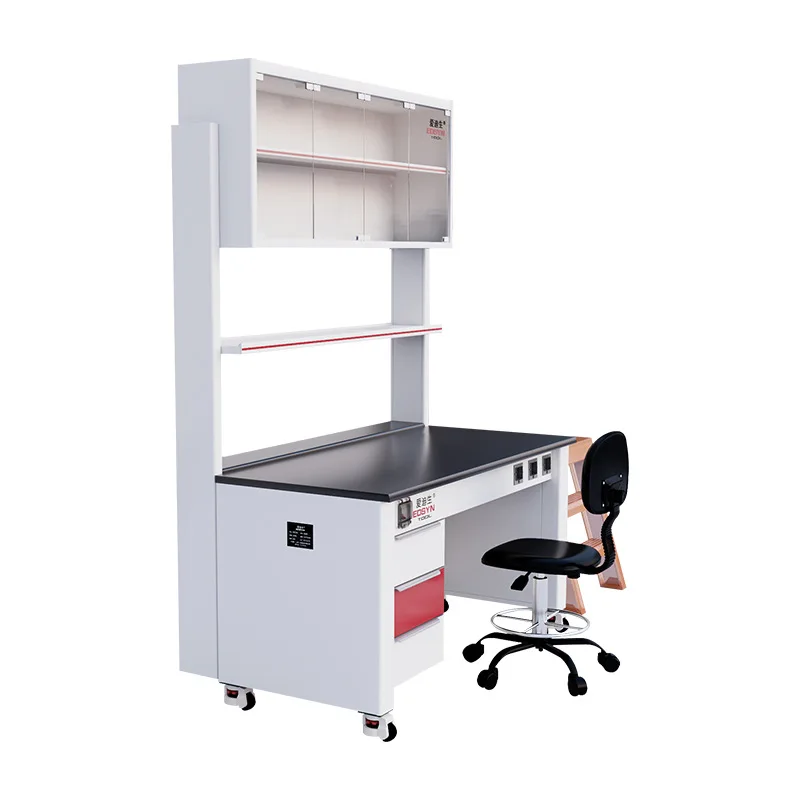 laboratory furniture Edison 20MM ceramic lab worktop 1.2MM All steel cabinet body work bench Fuma Wheel is movable lab tables