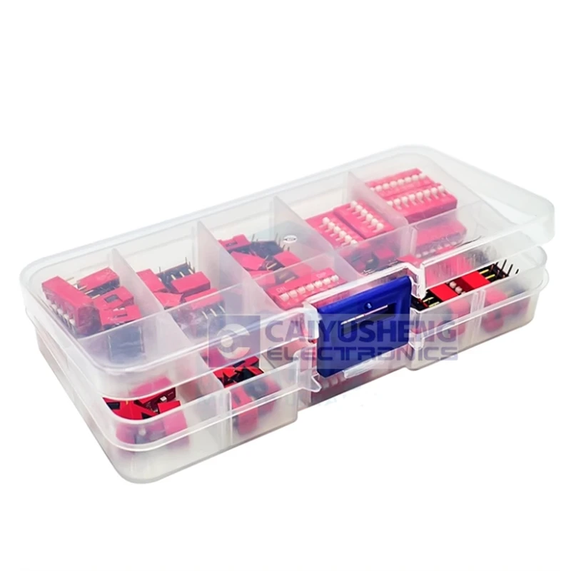 DIP switch 2.54mm pitch coding 1/2/3/4/5/6/7/8/9P position kit boxed