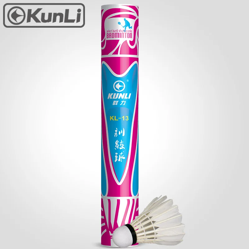 Kunli High Quality Cheap Most Durable Synthetic Duck Feather Badminton Shuttlecock For Training 12pcs