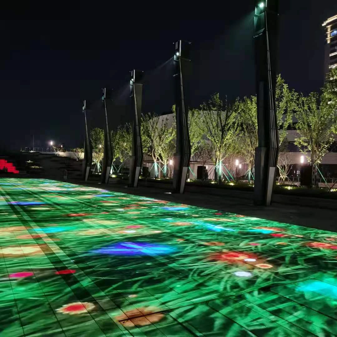 3D mapping with dancing music fountain at people square