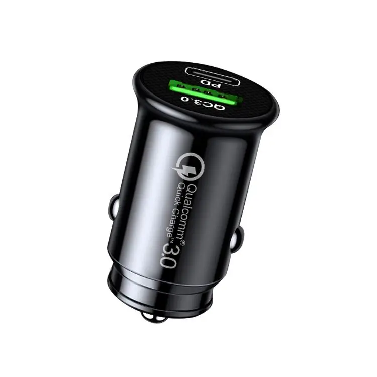  18W PD Car Charger QC 3.0 Fast Charging Power Mini Adaptor For Iphone 11 12 Pro Max Samsung S10 S20 S21 Plus Ultra Note