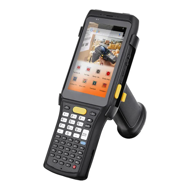 New Android Barcode Scanner with Grip android pda rfid reader Wi-Fi c66 Mobile Computer Handheld Rugged PDA