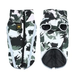 Reflective Dog Winter Coat Sport Vest Jackets Snowsuit Apparel -Small Medium Large Dogs