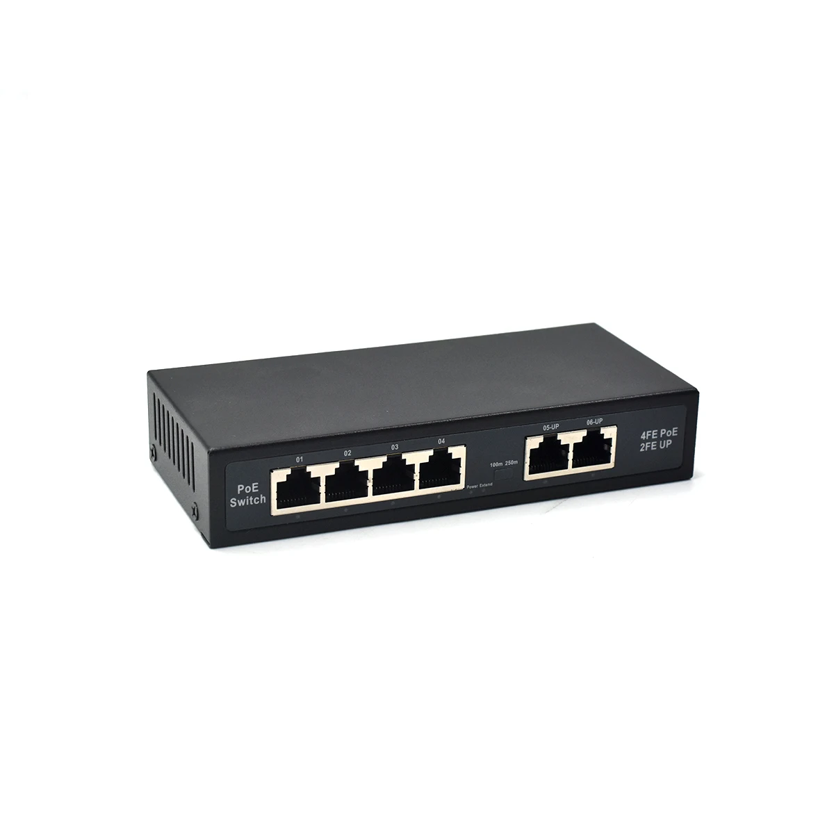 Wanglink 12V 24V 48V VLAN 4 port switch poe megabit reverse poe switch with external power supply