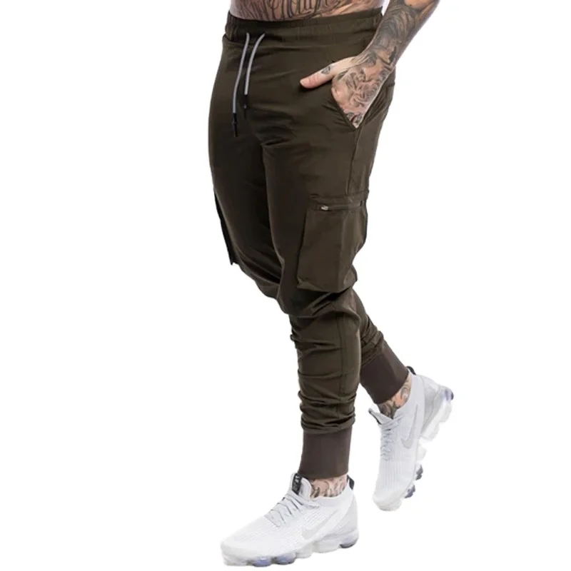 Fitness cargo joggers men Running Pants Training Sport jogger set 2022 Breathable elastic stretch fabric joggers