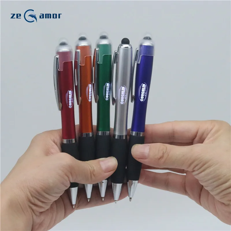 Zeamor Boligrafo фирменный светильник с лазерной гравировкой хит продаж многофункциональные 3 в 1 светодио дный ручки со стилусом для