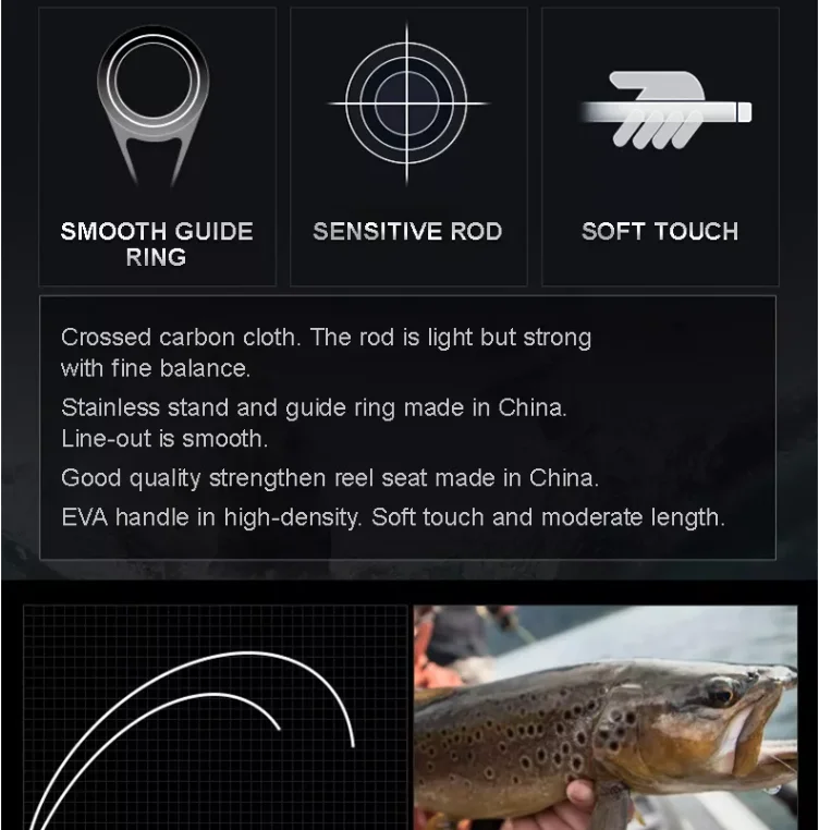 High quality Carbon Fiber sea bass Rod 2 Sections Lure fishing pole Ultra Light casting spinning Fishing Rod with reel set