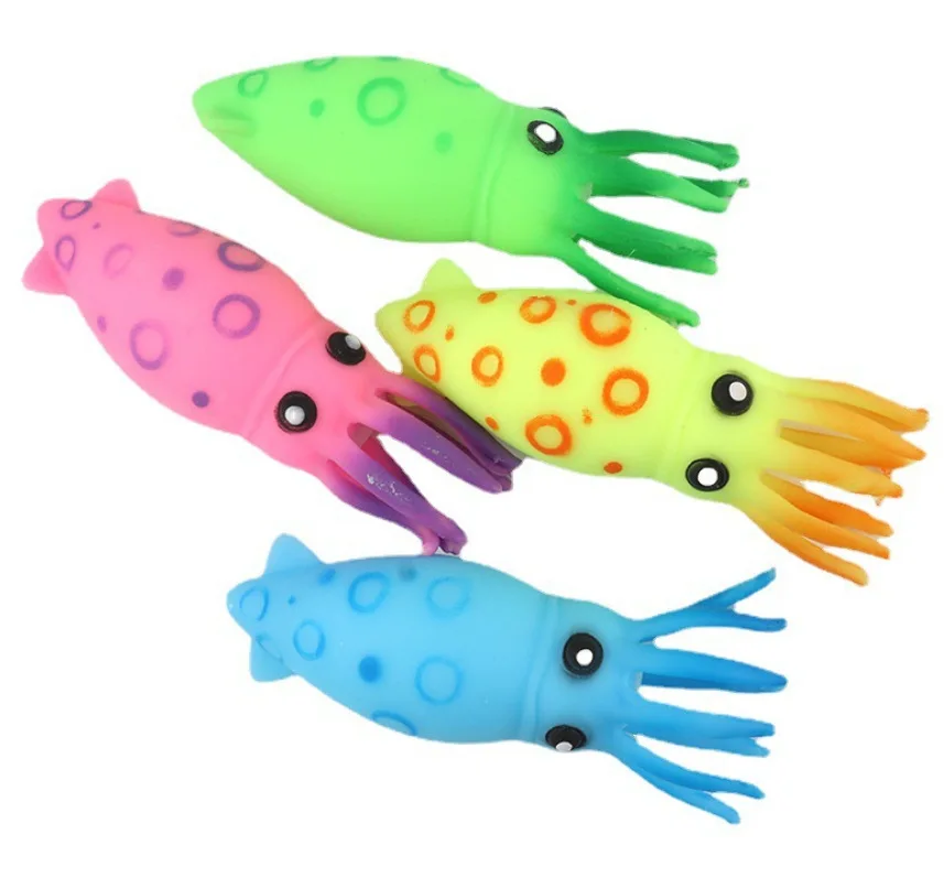 2022 New Arrival Factory Direct Fun Funny Flour Squeeze Squid Toy