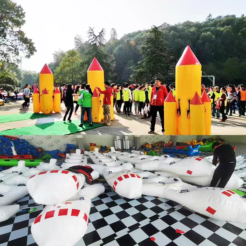 HOT interesting Popular Team building Bouncy air plane knockout match Inflatable airplane for kids and adults race games