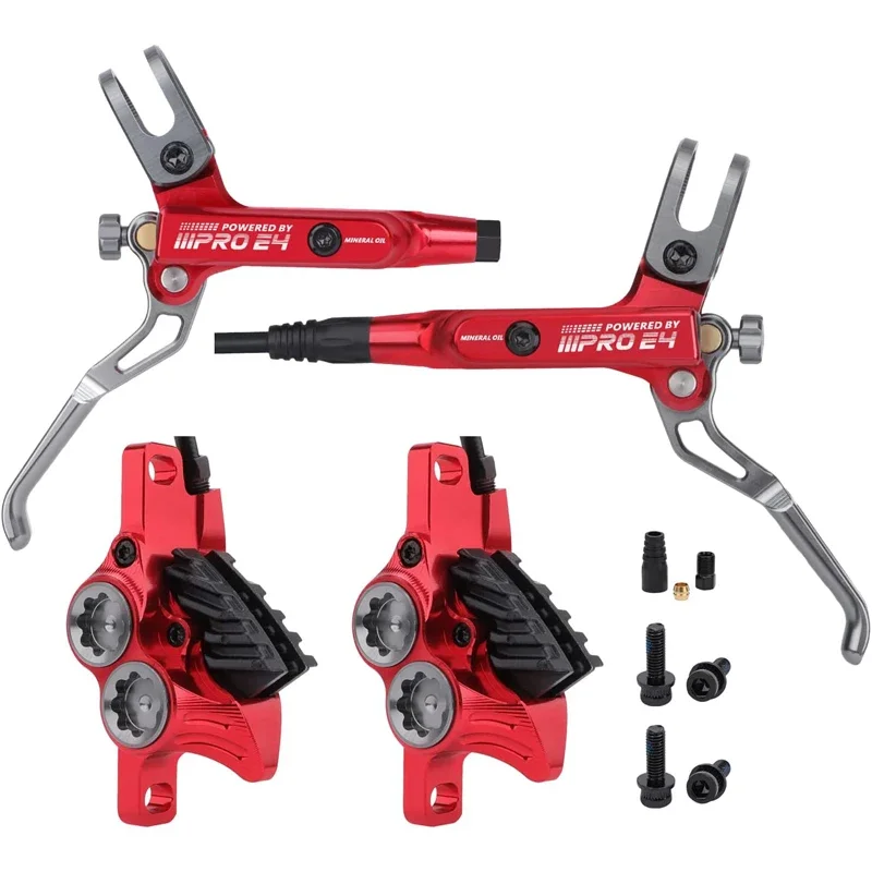 IIIPRO Bicycle Hydraulic Disc Brake 4 Piston MTB Brake Caliper Oil Pressure 800 1550mm Front Rear Brake