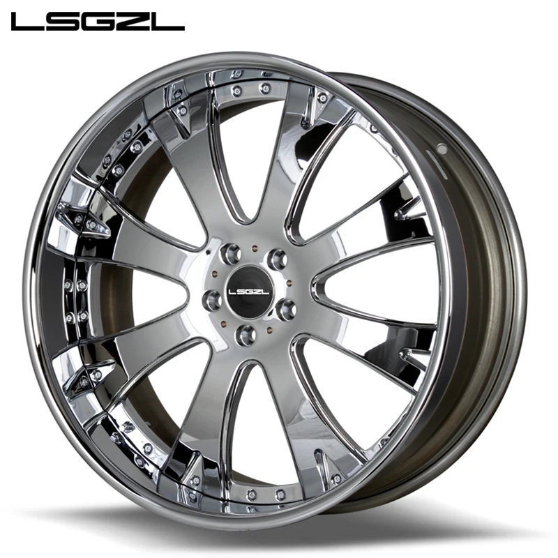 Factory forged 2 piece wheels16 17 20 inch rims 5x120 5x130  car alloy wheels for passenger car wheels