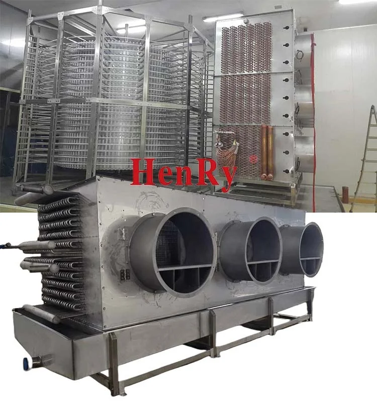 Factory price double spiral quick freezer heat exchanger