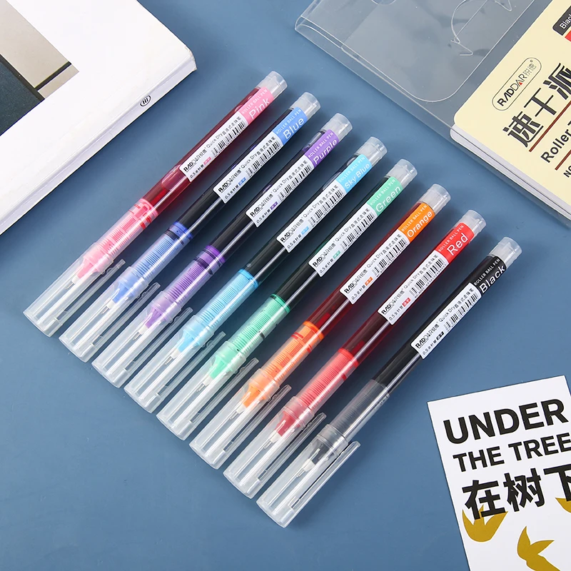 0.5mm Plastic 8 Color Roller Tip-pen Office Supplies Factory Sales Student Large Capacity Gel Pen