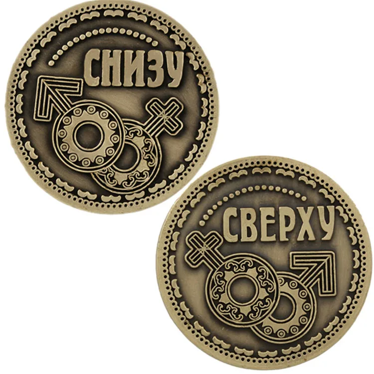 Russia men and women logo antique bronze coin custom engrave souvenir challenge coins