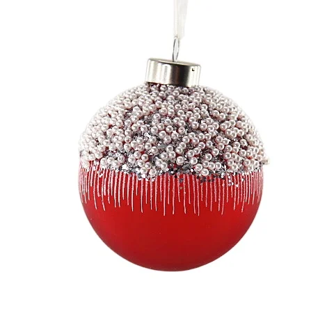 Factory wholesale 8 cm Christmas tree stained glass holiday party decoration glass ball