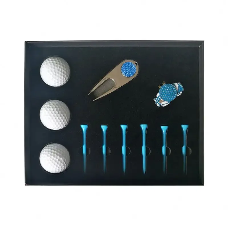 Custom Logo Gift Box Golf Tees Ball Markers Rubber Golf Gift Set Golf Accessories
