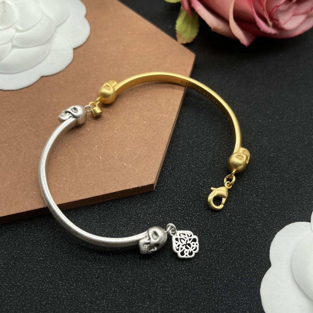 Alexanderxx McQueens Wholesale New 925 Silver Gollum Head Color Matching Wristband with Niche Design, High-end Accessories