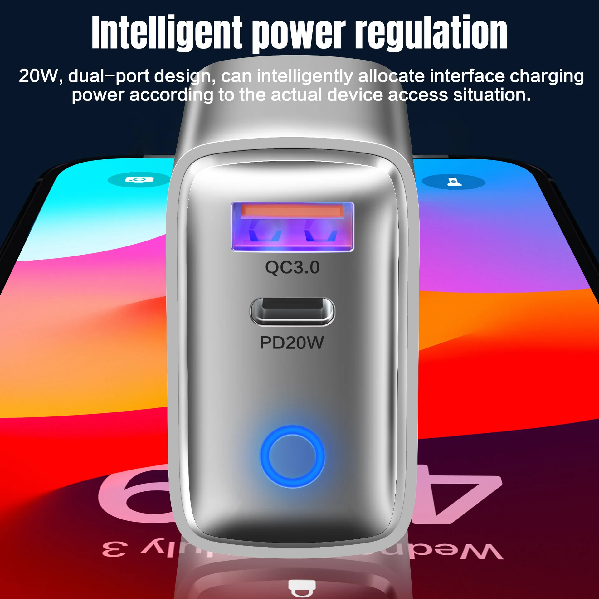 Factory wholesale price Best Selling Products 2025 Custom Logo US EU 20W Type C Mobile Phone Wall Charger USB PD Phone Charger