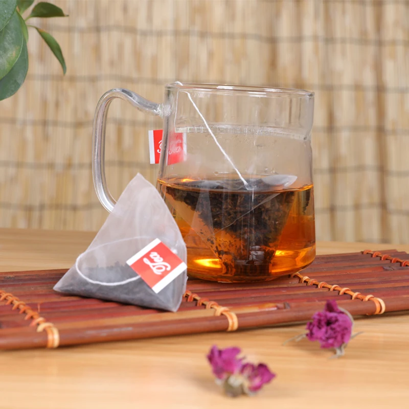 1000pcs/pack Biodegradable Drawstring Individual custom nylon empty tea packaging bag with string