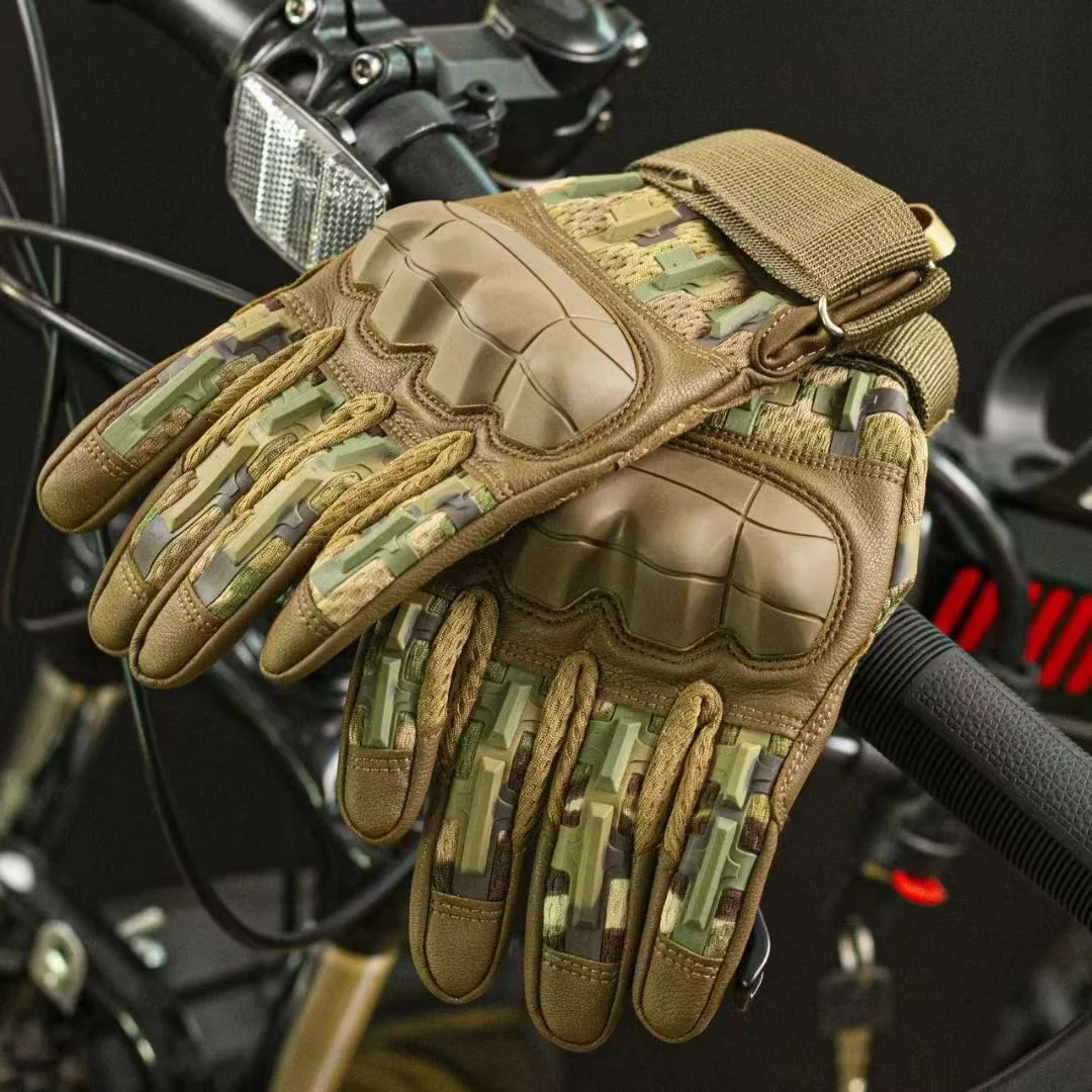 Factory Price Custom Logo Touch Screen Anti Impact Anti slip Silicone Climbing Outdoor Training Motorcycle Tactical Gloves