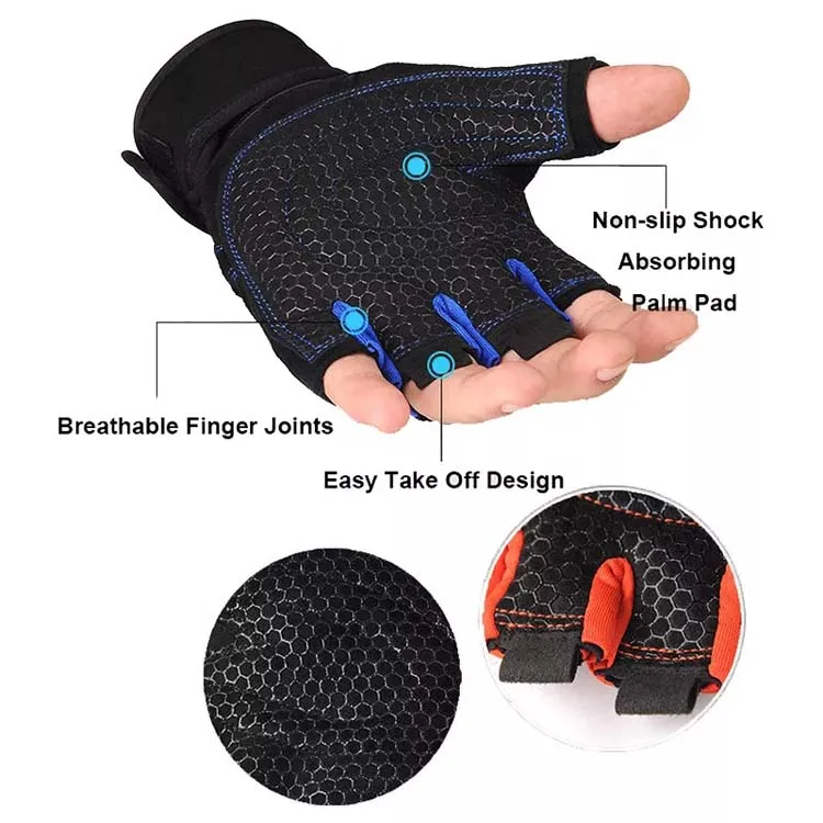 Fitness Breathable Half Finger Weight Lifting Exercise Gloves Workout Gloves for Men and Women