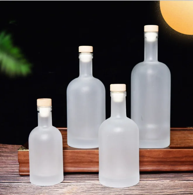 Прозрачные матовые стеклянные бутылки для спирта Nordic Clear 250 мл 750 бутылка водки ликера Осло