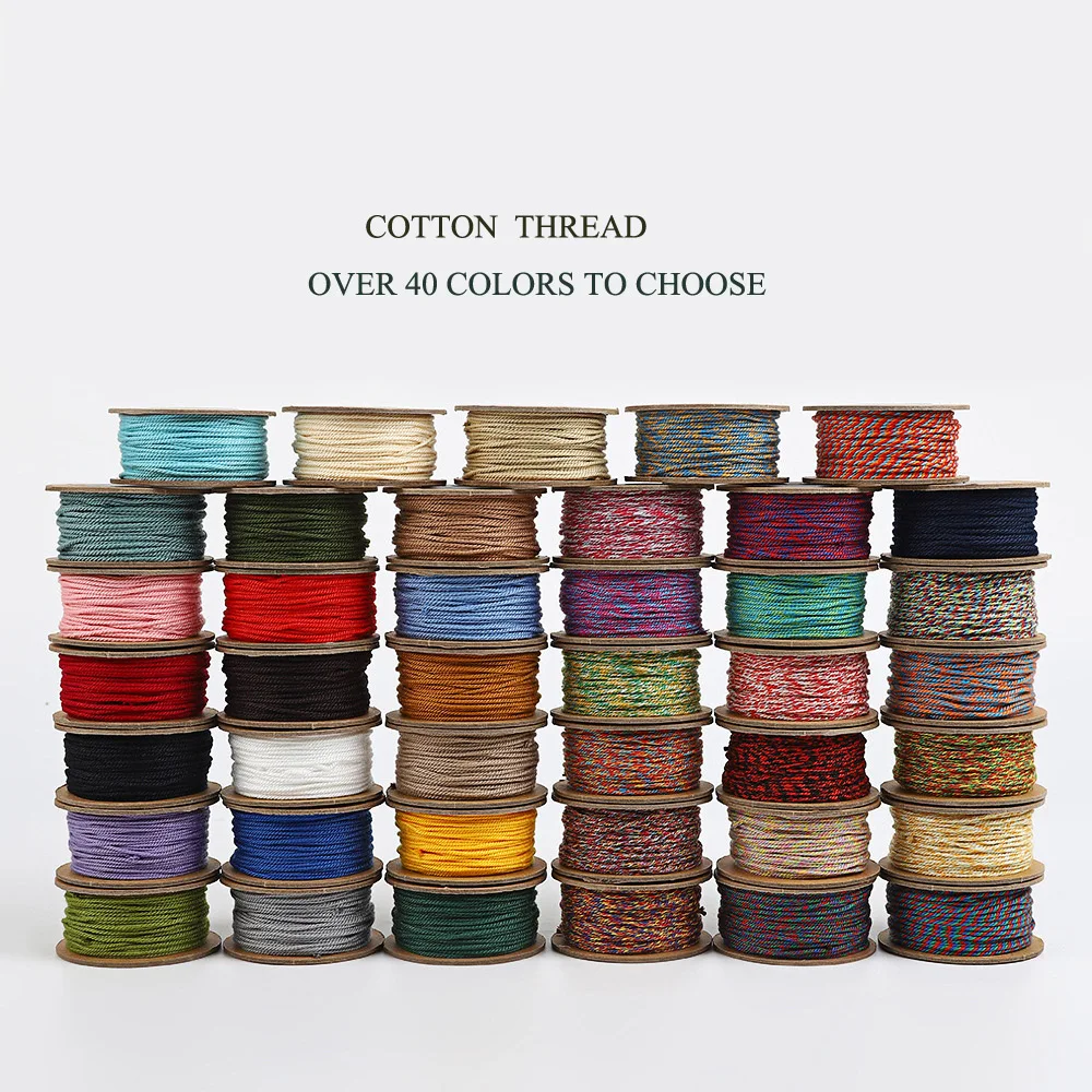 1.0MM 1.2MM 1.5MM Bracelet Jewelry Making Macrame Rope Twisted Thread Handmade Braided Cotton Cord