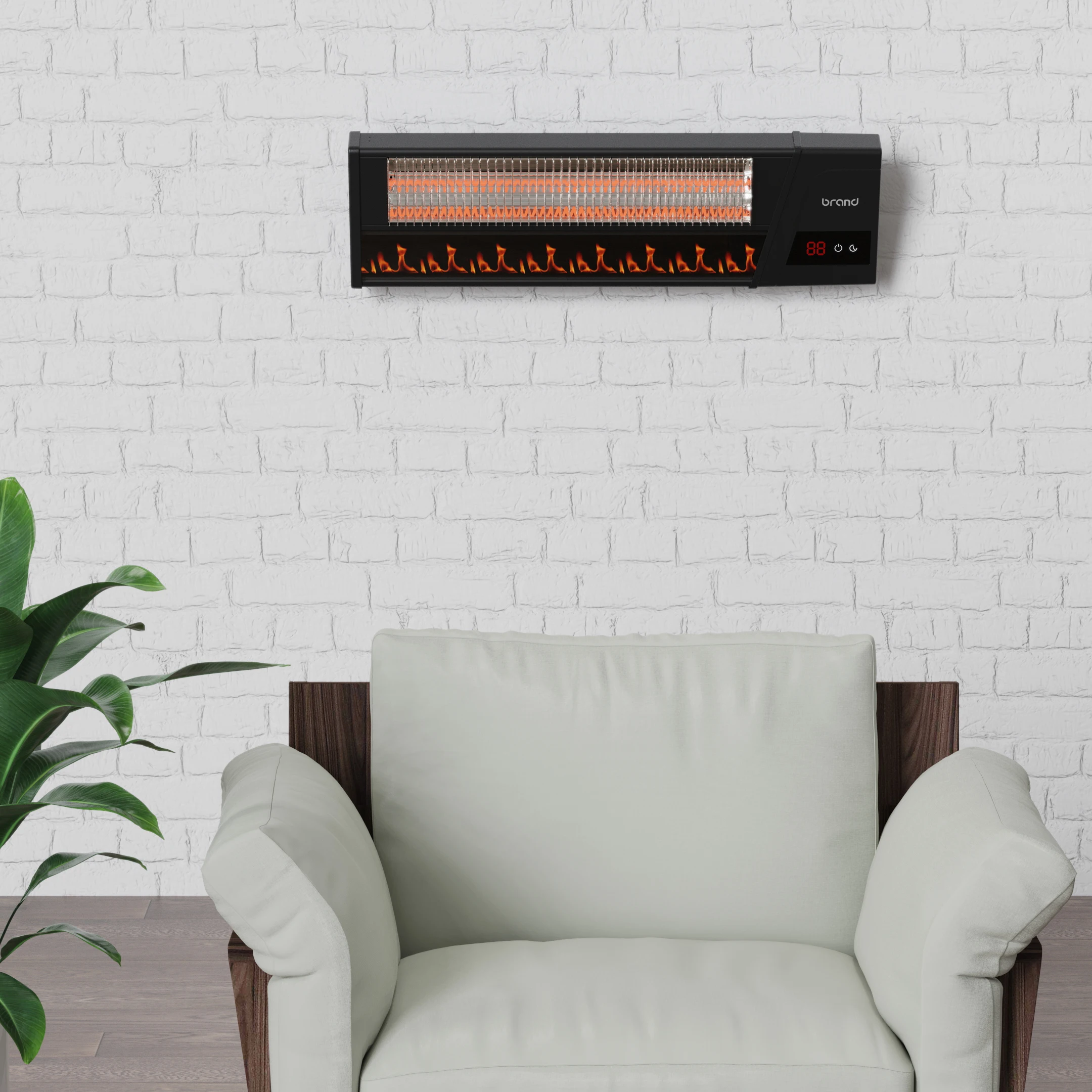 750 Вт 1500 Вт наружный и внутренний настенный инфракрасный углеродный обогреватель, электрические обогреватели для патио для вечеринки