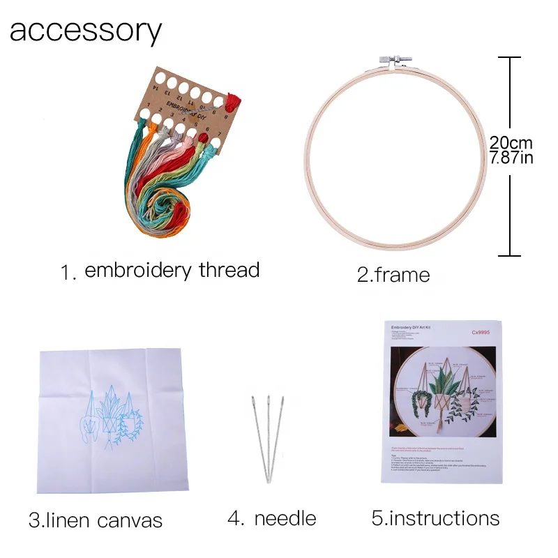
DIY Christmas Tree Handcraft Embroidery Kit Beginner Sewing Needlework Cross Stitched Embroidery Kit 