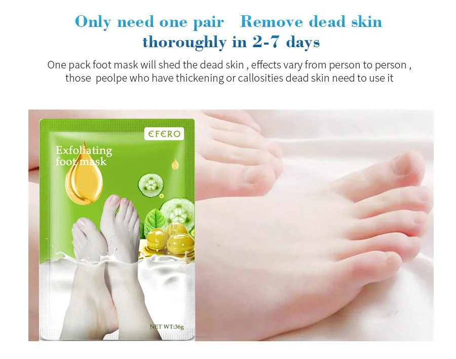  EFERO olive Exfoliating Foot Mask nourishing deep moisturizing and smoothing Remove Dead