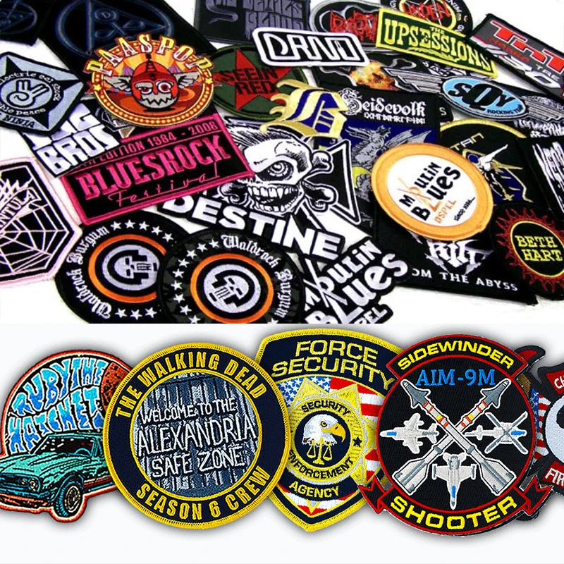 Wholesale Custom Woven 3d Logo Embroidered Patch Iron On Embroidery Sew On Patches For Clothing