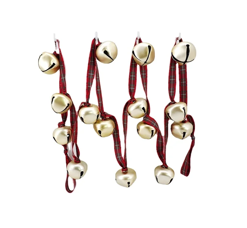 new year personalized indoor Stage Decor metal craft bunch Jingle Bells garlands for Christmas tree Decoration
