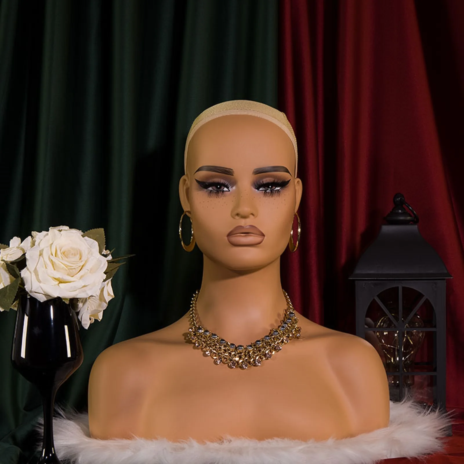 Wholesale Female PVC pivot point mannequin head eyelash training mannequin head mannequin head for wig display stand