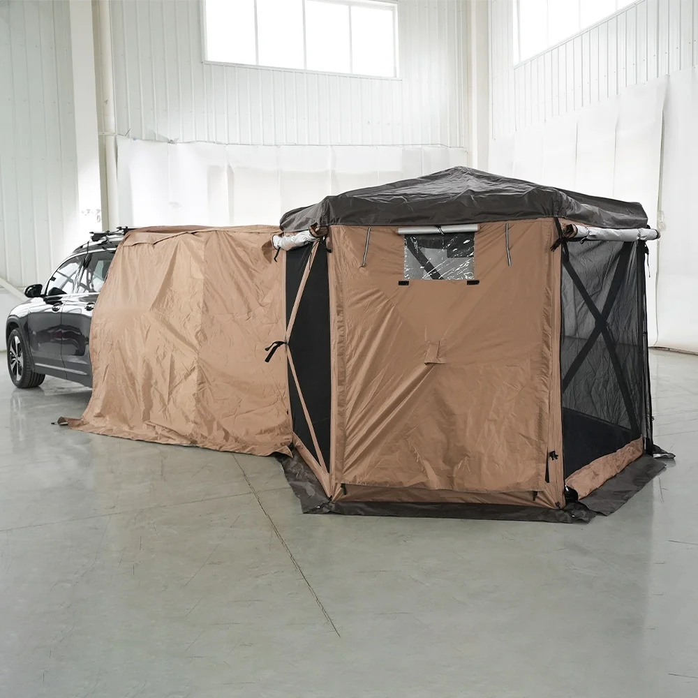 Suv Trunk Tent Car Awning Camping Tent Self-Driving Tour Double Room Foldable Car Rear Extension Tent
