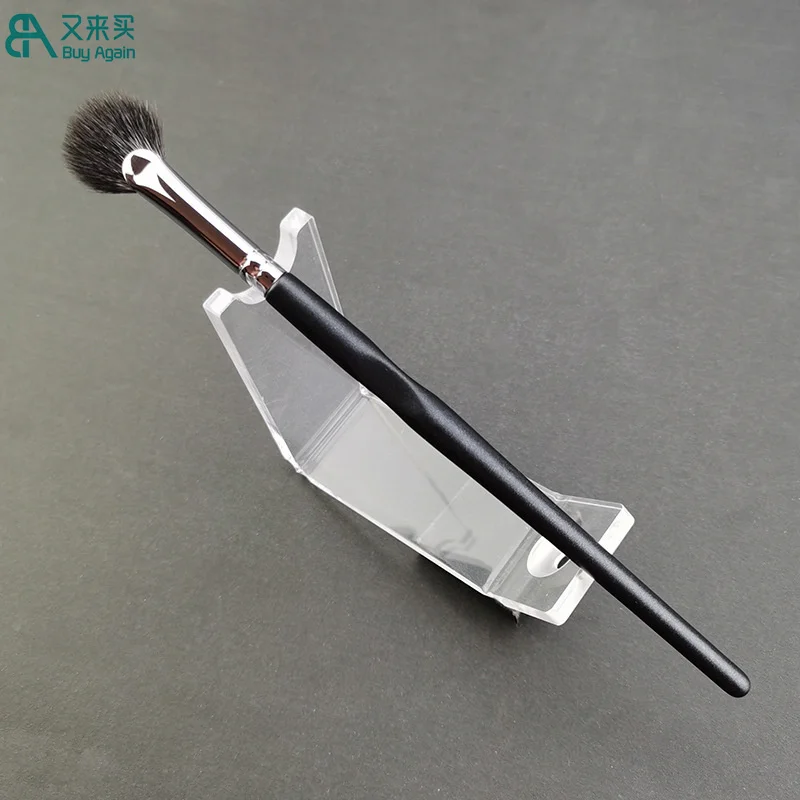 Buy Again wholesale fan highlighter brush makeup single small fan brushes natural goat hair real hair fan brush